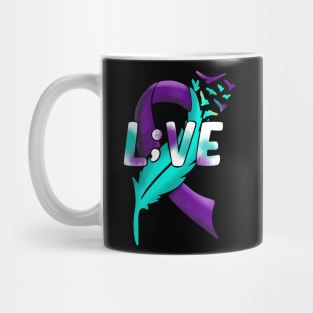 Suicide Awareness Semi-colon Live L;ive Mug